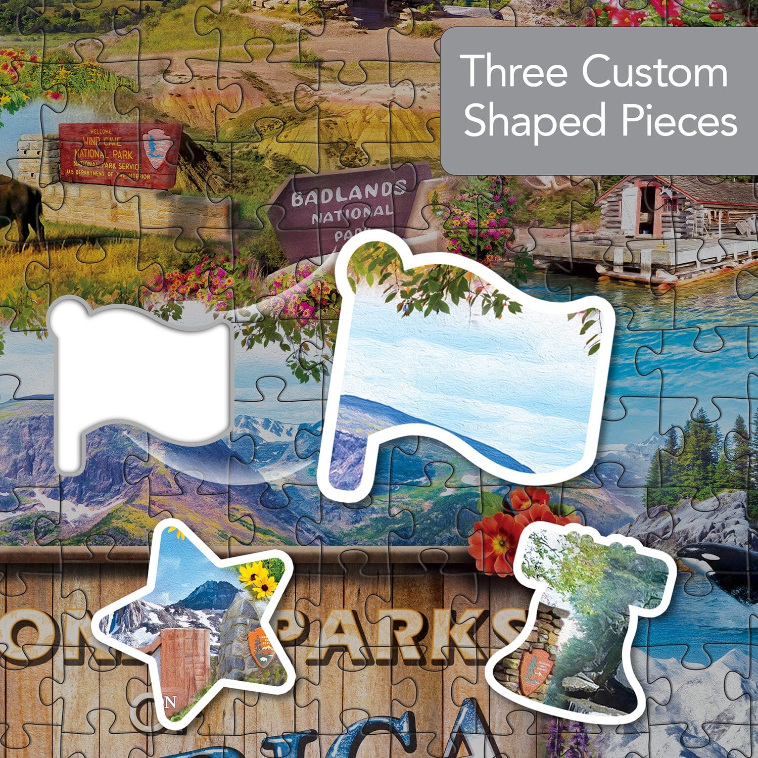 National Parks of America 1000 Piece Shaped Jigsaw Puzzle - Image 5